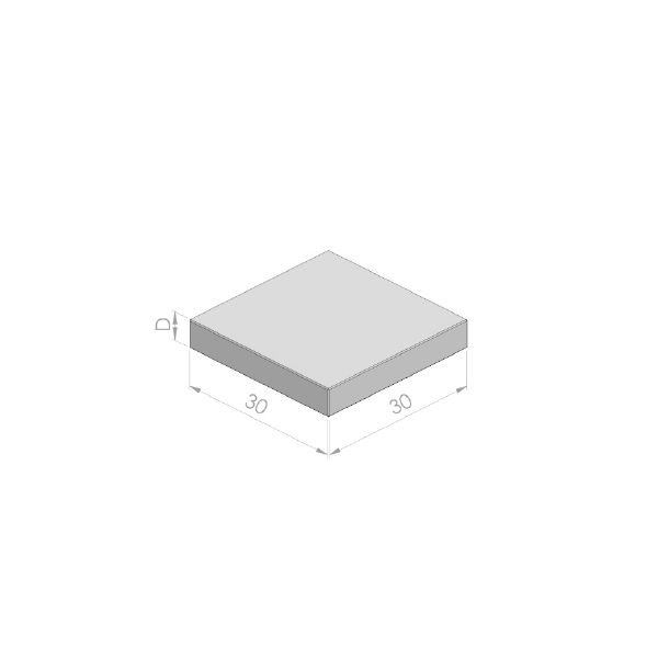 Betontegel 30x30x5cm zwart