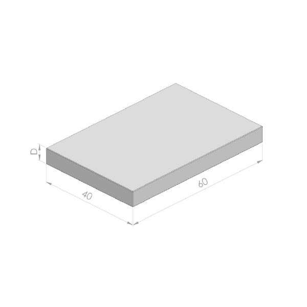 Betontegel 40x60x5cm HK rood