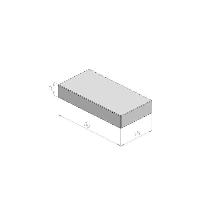 Betontegel 15x30x7cm zwart