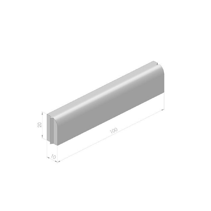 Gazonband 10x20x100cm zwart