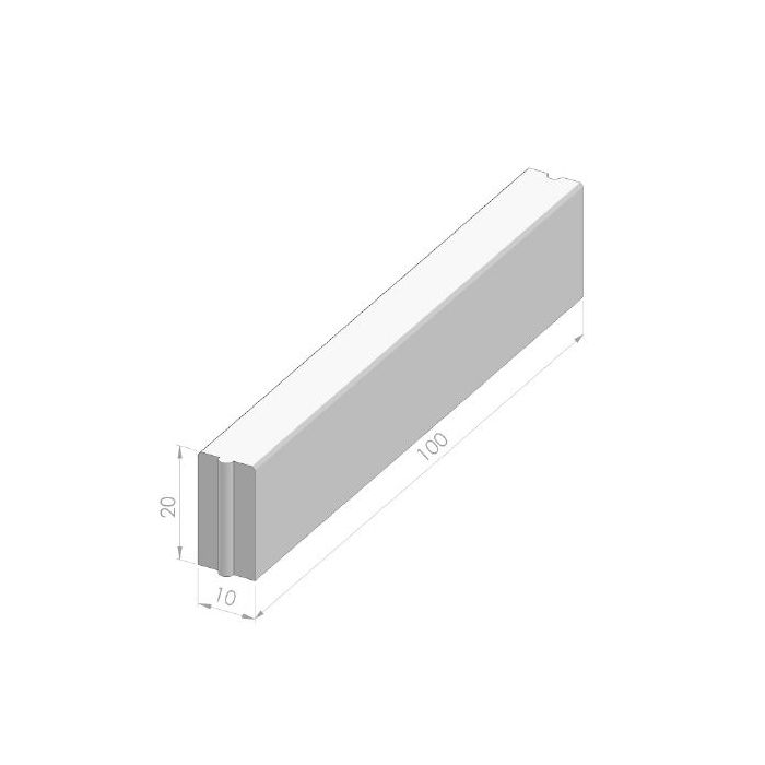 Opsluitband 10x20x100cm grijs