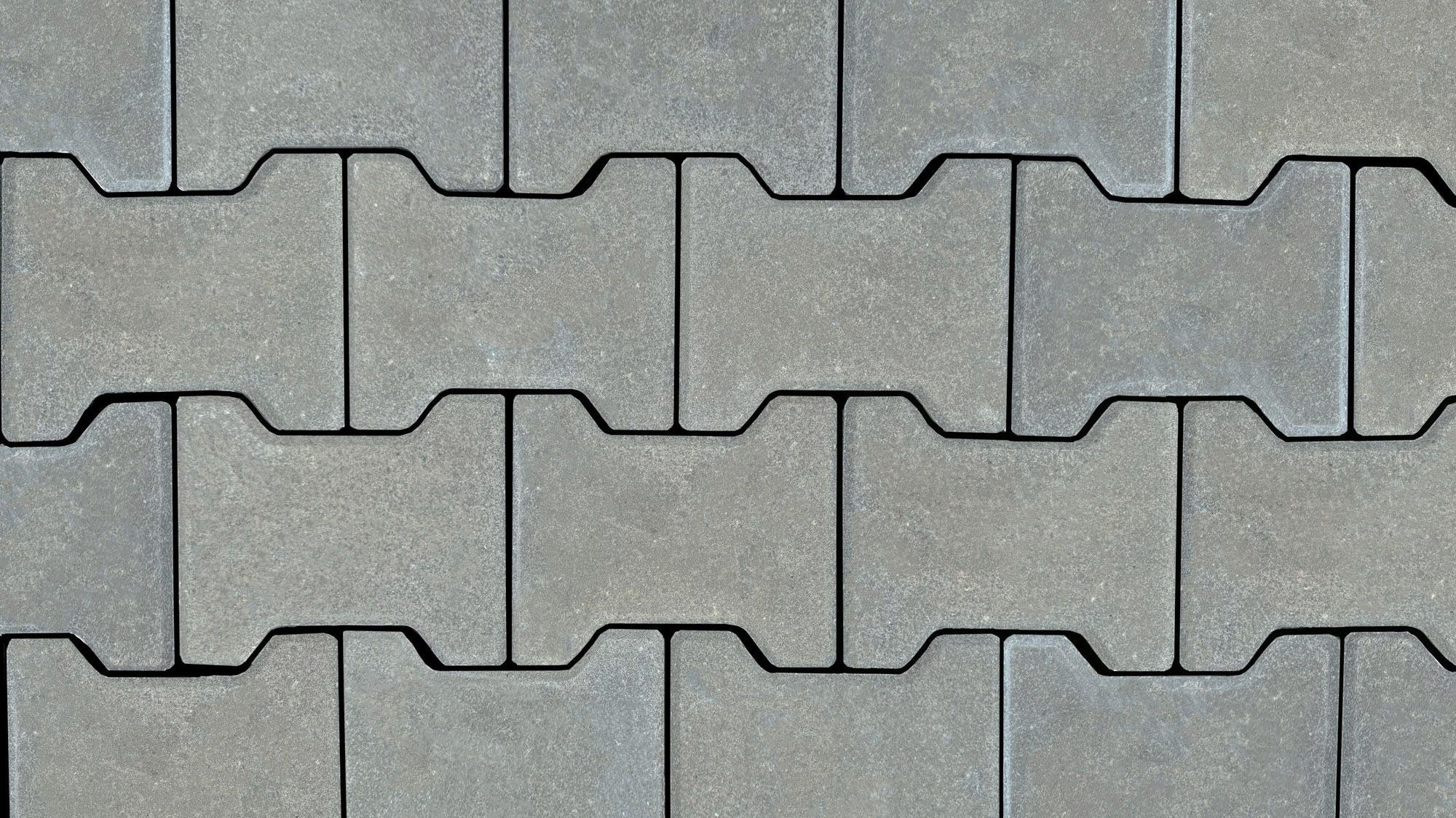 Beton H-profielklinker 8cm grijs MP