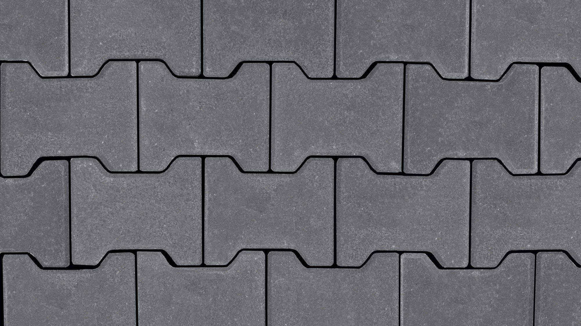 Beton H-profielklinker 10cm zwart (16st begin/32st halve)