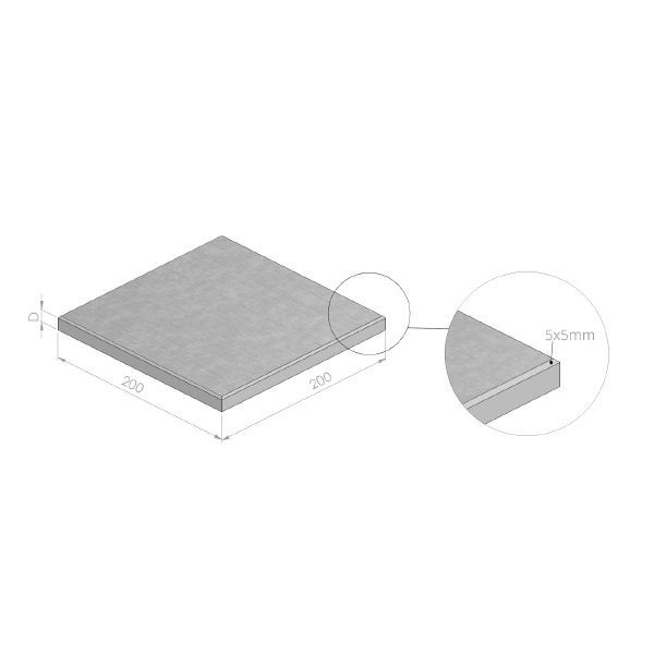 Transconplaat EN 200x200x14cm grijs antislip zonder hijsvoorziening