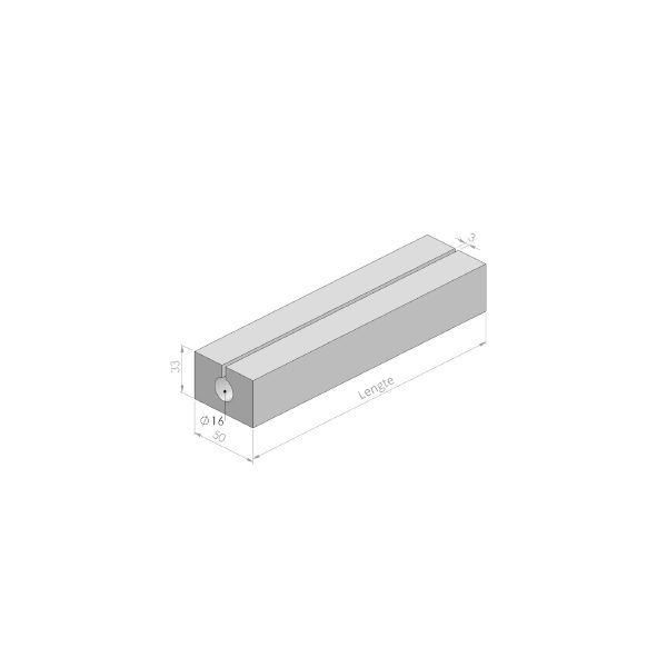 Transcon verholengoot 200x50x33cm grijs glad