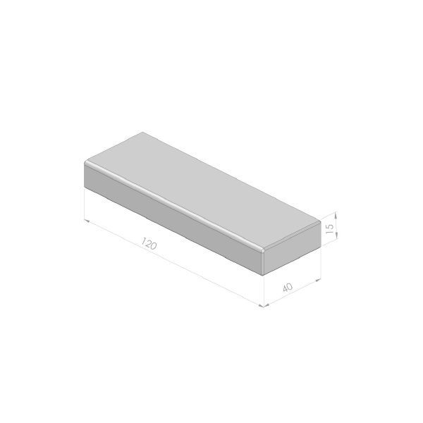 Traptrede De Luxe 15x40x120cm greige