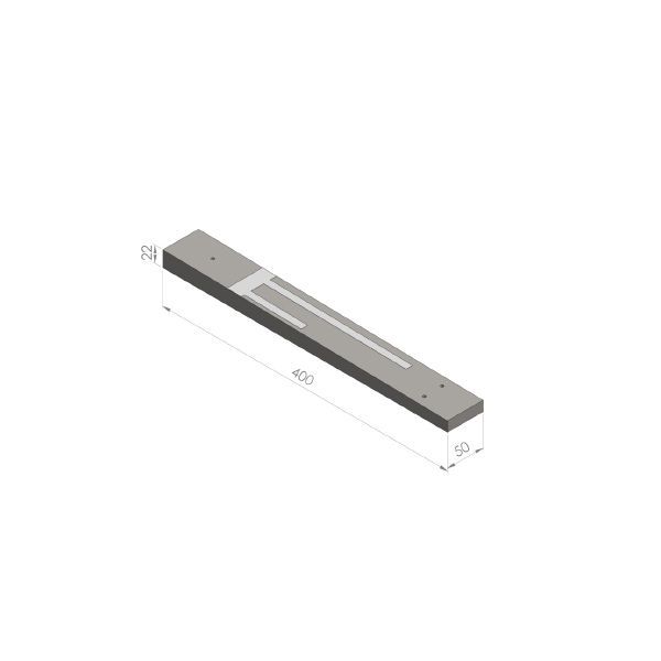 Verkeersdrempel 16/24x50x300cm (50km/h) zwart/wit