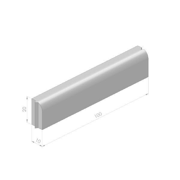 Gazonband 10x20x100cm zwart